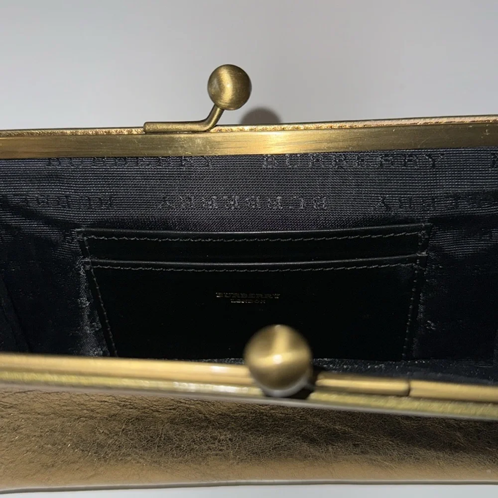 Burberry gold clutch/wristlet - Picture 3 of 3